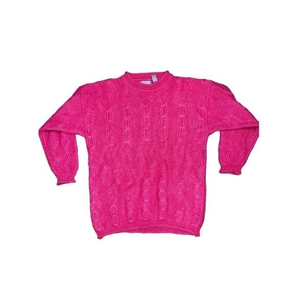 Allison Blair Barbiecore Pink Mohair Wool Blend Pullover Sweater Size Med - Picture 8 of 16